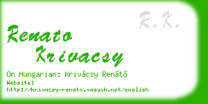 renato krivacsy business card