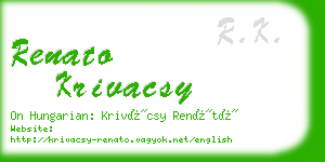 renato krivacsy business card